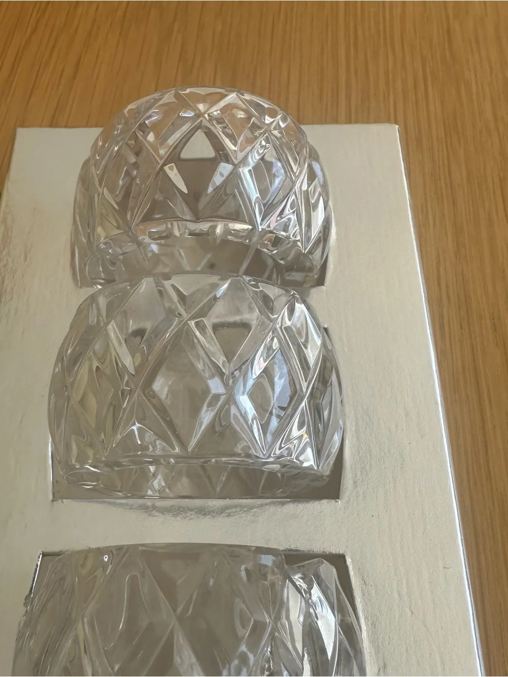 Clear Crystal Napkin Rings - Set of 4